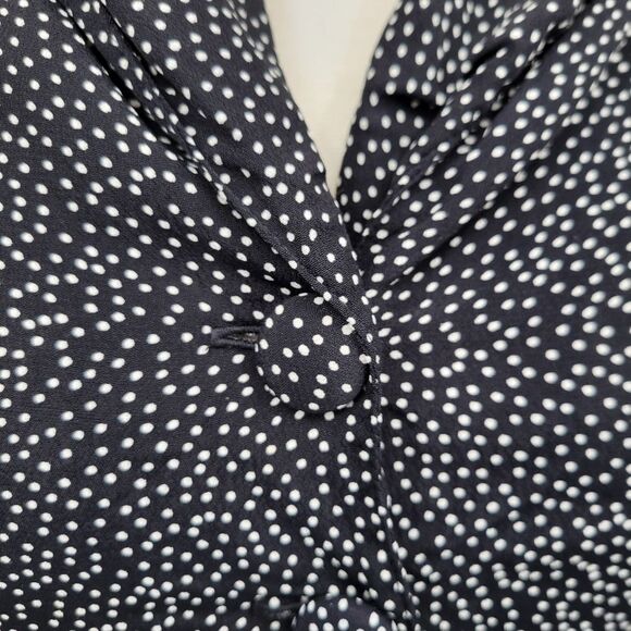 Mui Loco Vintage Black with White Polka Dots Maxi Dress Women's Plus Size 3X - Picture 3 of 15